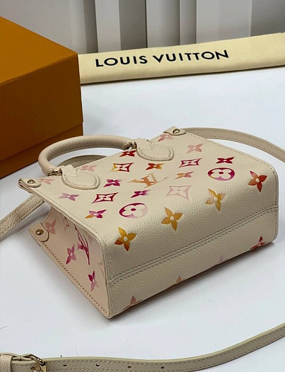 Женская кожаная сумка Louis Vuitton On The Go BB Premium 18x15x8.5 см   