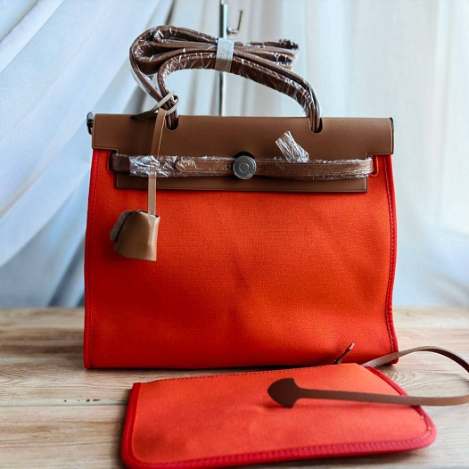 Женская сумка Hermes HerBag 30x25 см - Orange   