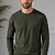 Мужской лонгслив Hugo Boss зелёного цвета