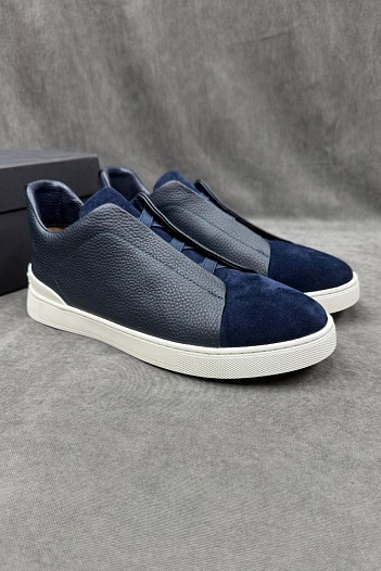 Мужские кроссовки Ermenegildo Zegna Triple Stitch - Navy   