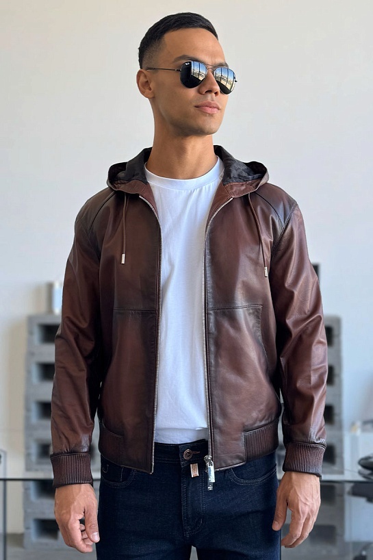 Мужская кожаная куртка Berluti Premium