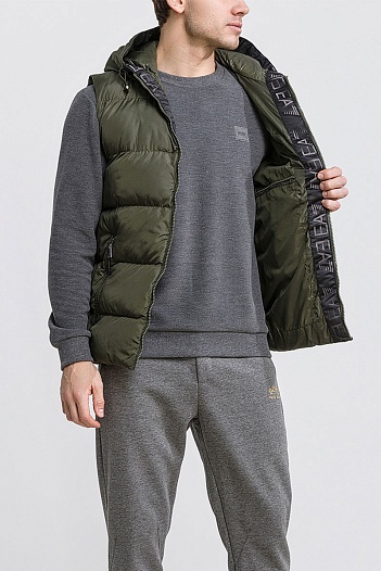 Мужской зелёный жилет Emporio Armani 7   