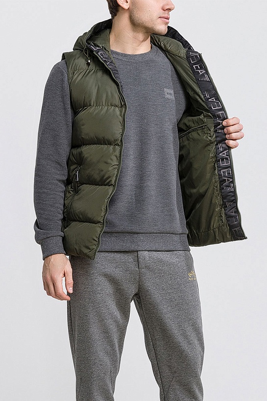 Мужской зелёный жилет Emporio Armani 7