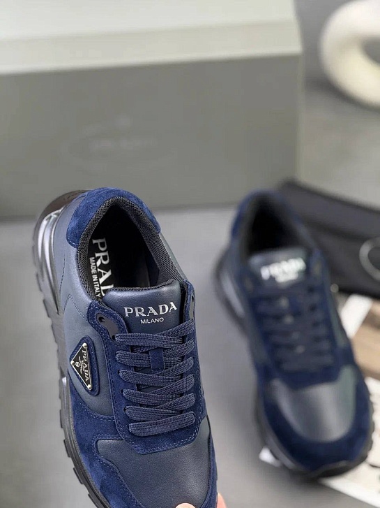 Мужские кроссовки Prada logo-plaque - Navy