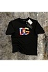 Чёрная оверсайз футболка Dolce&Gabbana multi-colored logo