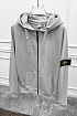 Серая кофта на молнии Stone Island compass-patch