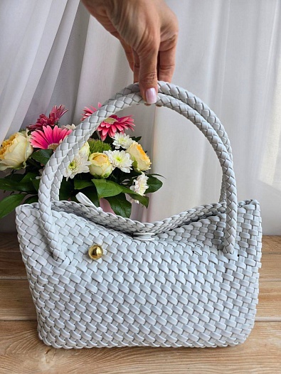 Кожаная сумка Bottega Veneta intrecciato 30x14 см   
