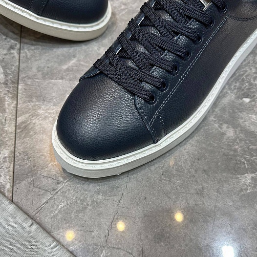 Мужские кроссовки Brunello Cucinelli grain leather - Navy   