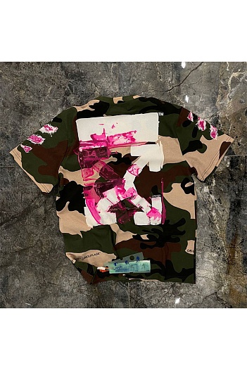 Оверсайз футболка Off-White Acrylic Arrows Camouflage   