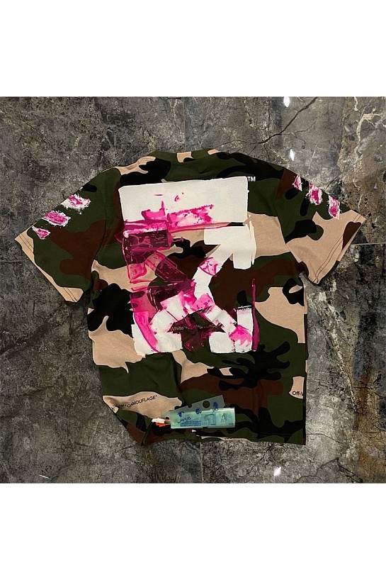Оверсайз футболка Off-White Acrylic Arrows Camouflage