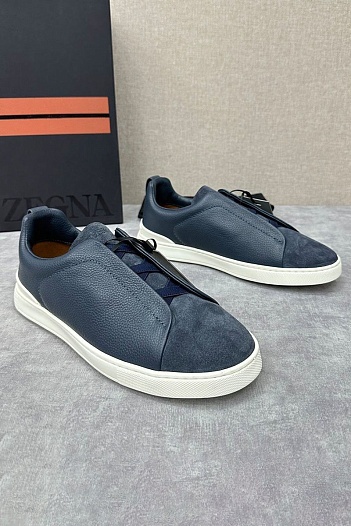 Мужские кроссовки Ermenegildo Zegna Triple Stitch - Navy   