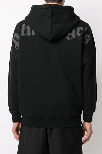 Чёрное оверсайз худи Palm Angels Classic logo-print   