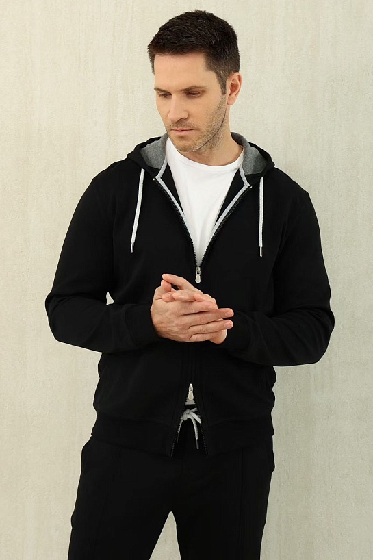 Кофта на молнии Brunello Cucinelli Premium - Black