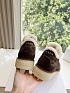 Женские замшевые кроссовки с мехом Prada Premium - Brown