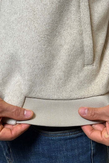 Мужской бомбер Loro Piana бежевого цвета   