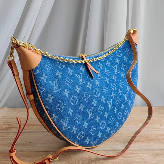 Женская сумка Louis Vuitton Loop Hobo Monogram Jeans 35x25 см