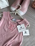 Женская майка розового цвета Chanel premium