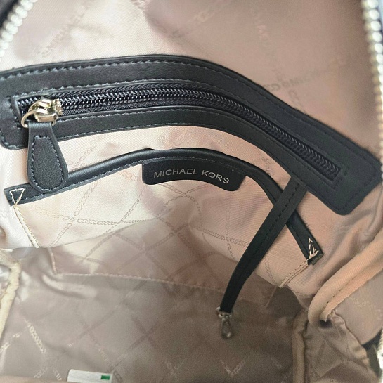 Кожаный чёрный рюкзак Michael Kors 32x27 см