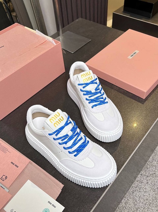 Женские комбинированные кроссовки MIU MIU Premium