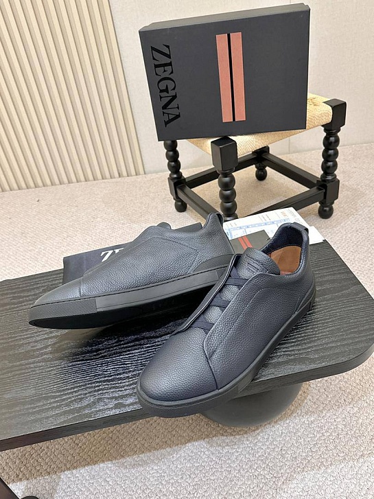 Мужские кроссовки Ermenegildo Zegna Triple Stitch - Navy