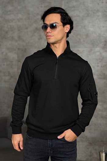 Чёрная кофта C.P. Company lens-detail   