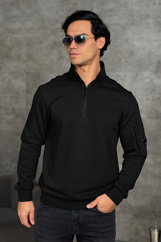 Чёрная кофта C.P. Company lens-detail