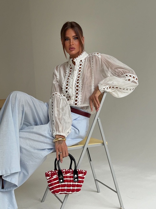 Женская блузка белого цвета Zimmermann