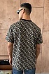 Мужская оверсайз футболка Burberry monogram-pattern - Brown