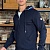 Тёмно-синяя кофта на молнии Moncler striped logo
