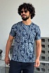 Синяя футболка с узором пейсли Etro Premium