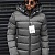 Утеплённая куртка цвета антрацит Moncler logo-patch