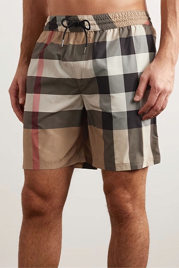 Мужские бежевые шорты Burberry check   