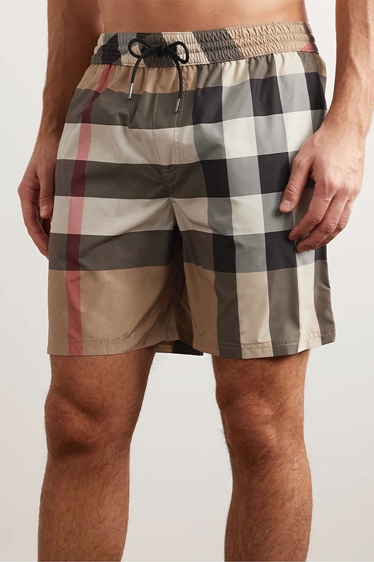 Мужские бежевые шорты Burberry check