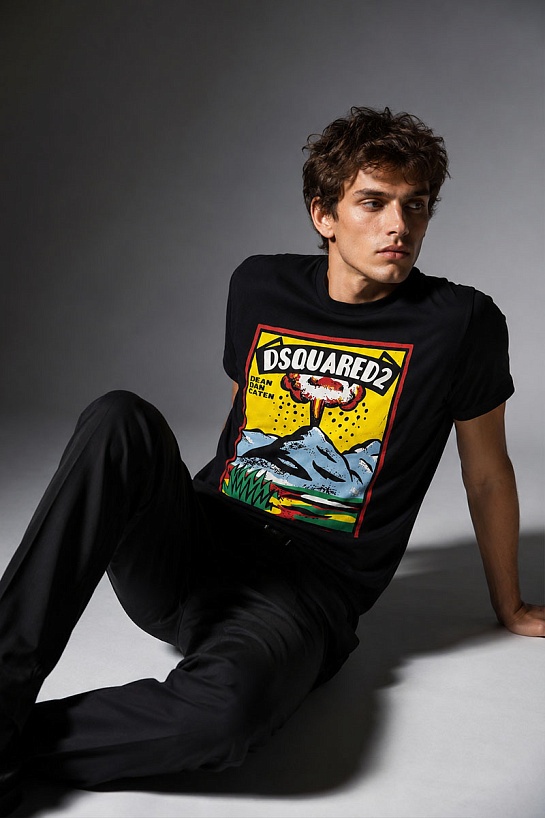 Чёрная футболка Dsquared2 Volcano Slouch