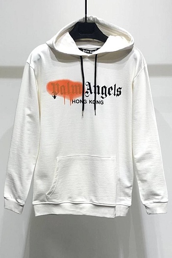 Оверсайз худи Palm Angels "Hong Kong" - White / Orange   