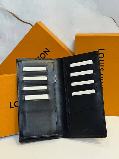 Кожаный бумажник Louis Vuitton Brazza premium 10x19x2 см   