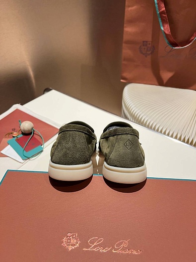 Женские замшевые лоферы Loro Piana Summer Charms Walk premium   