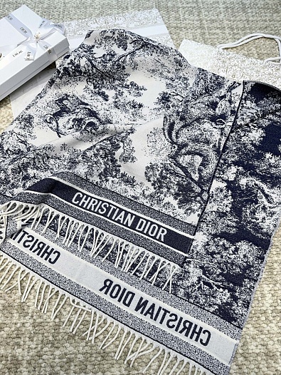 Шарф Dior Toile de Jouy Sauvage premium 140x140 см   