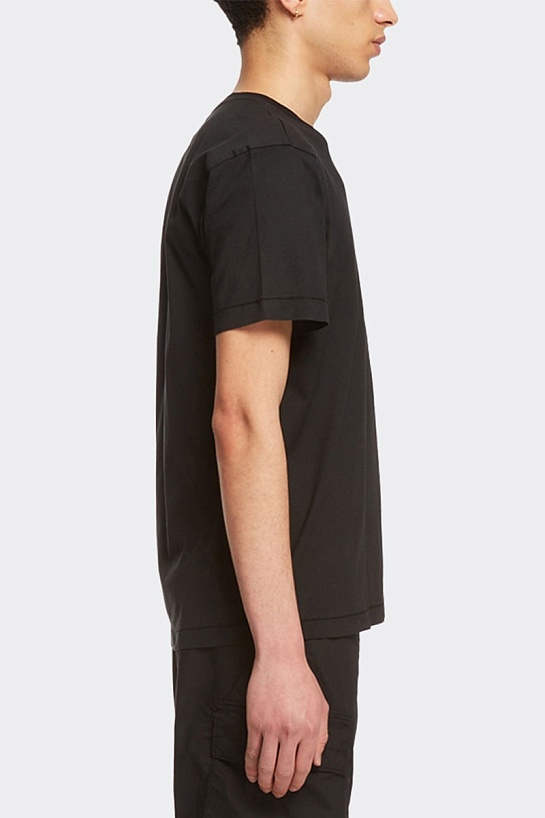 Футболка чёрного цвета Stone Island compass-patch