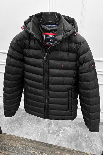 Мужская чёрная куртка Tommy Hilfiger   