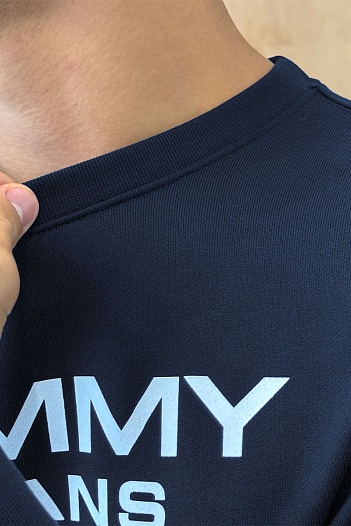 Синий свитшот Tommy Hilfiger logo-print   