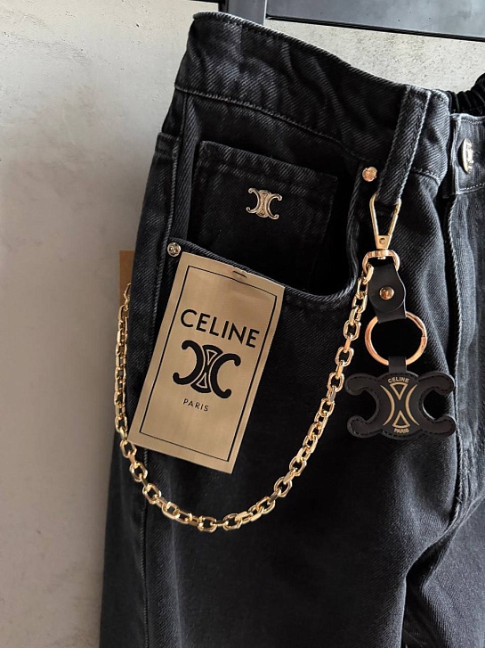 Женские чёрные джинсы Celine premium