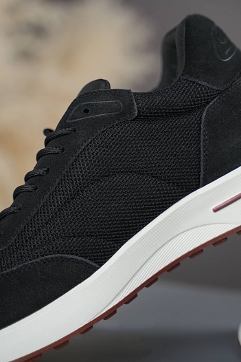 Мужские кроссовки Loro Piana Week End Walk - Black   