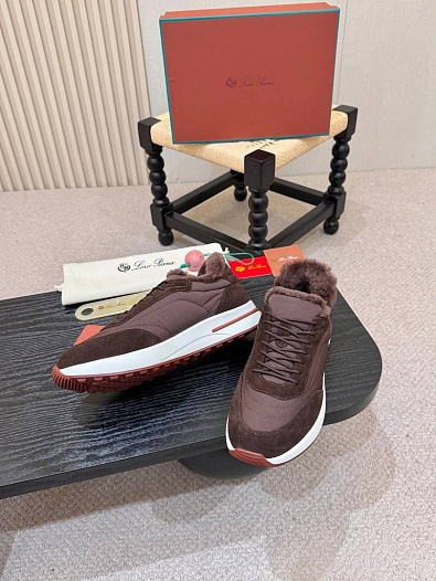 Кроссовки с мехом Loro Piana Week End Walk Evo premium   