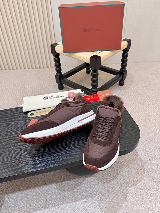 Кроссовки с мехом Loro Piana Week End Walk Evo premium