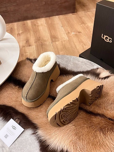 Женские замшевые ботинки UGG Heights Mini - Brown   