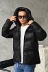 Мужской чёрный пуховик Canada Goose logo-patch