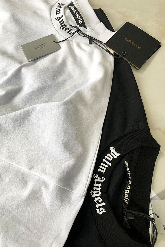 Белая оверсайз футболка Palm Angels logo-print