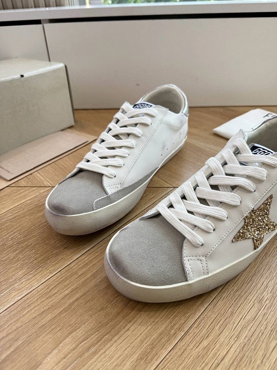 Женские кожаные кроссовки Golden Goose Super Star premium