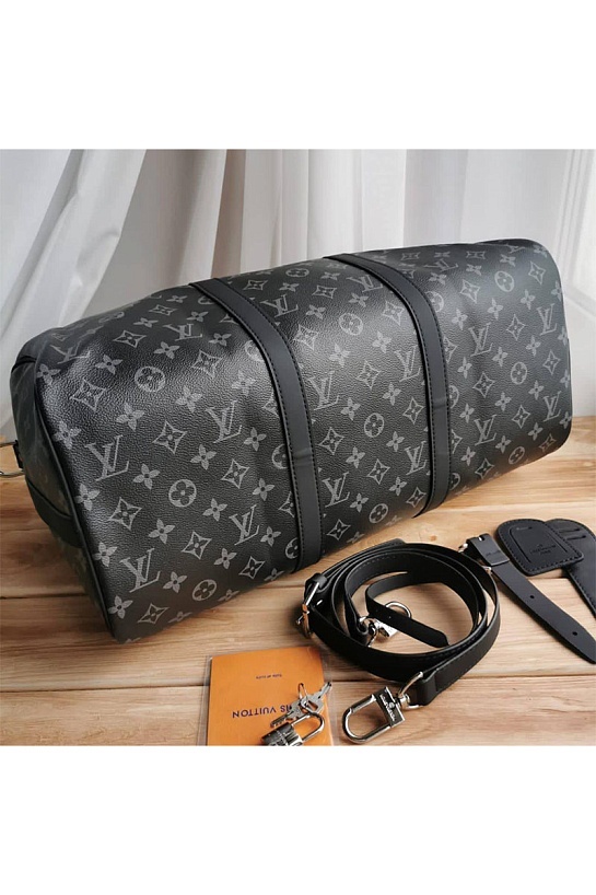 Дорожная сумка Louis Vuitton Keepall Monogram Eclipse 50x28 см